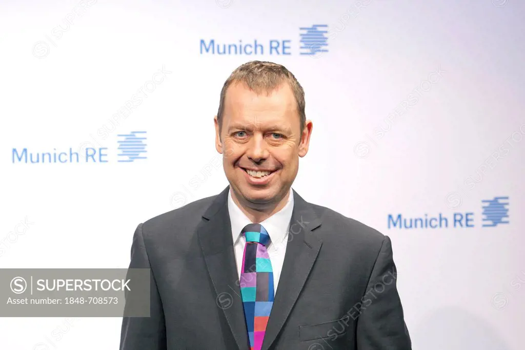 Torsten Oletzky, board member of the Munich Re insurance company and CEO of the Ergo Insurance Group, during the press conference on financial stateme...