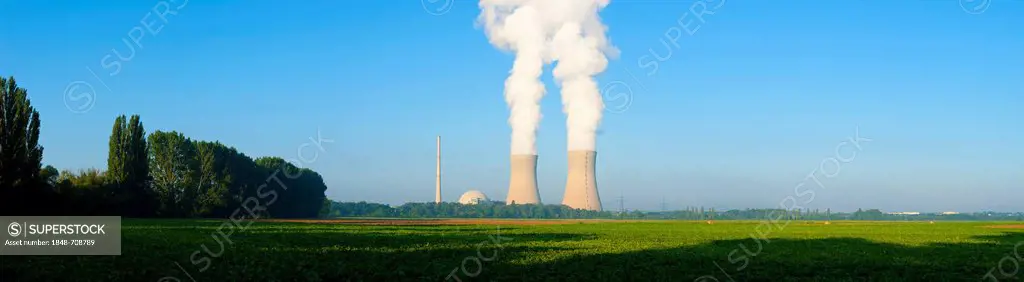 Grafenrheinfeld nuclear power plant, Lower Franconia, Bavaria, Germany, Europe