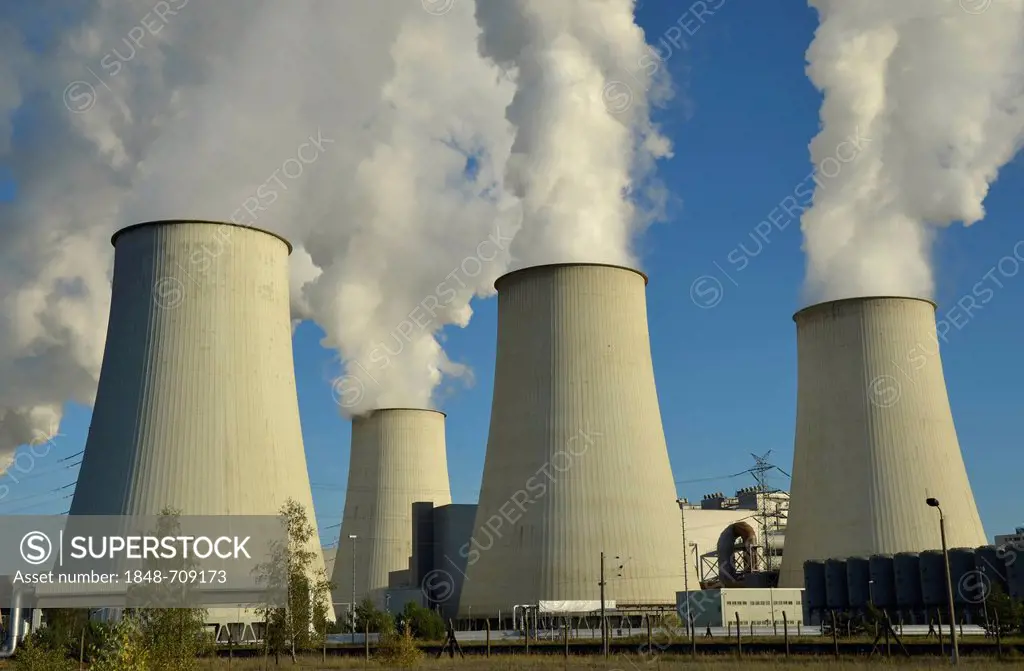 Lignite-fired power station, Jaenschwalde Power Station, Brandenburg, Germany, Europe