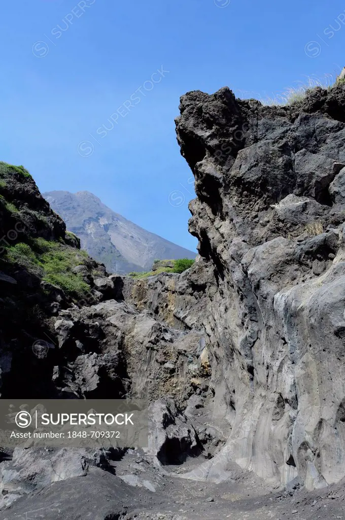 Lava rocks on the east coast, Fogo, Cape Verde, Africa