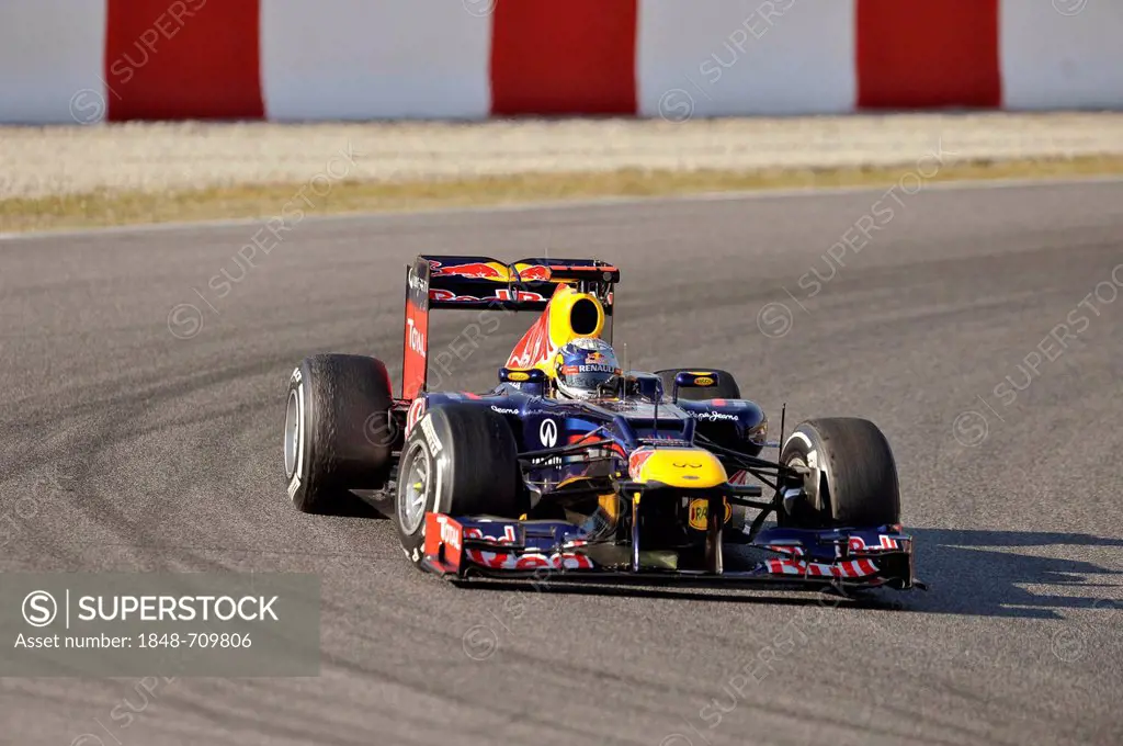 Sebastian Vettel, GER, Red Bull Racing in RB8, Formula 1 test drives, 21.-24.2.2012, Circuito de Catalunya near Barcelona, Spain, Europe
