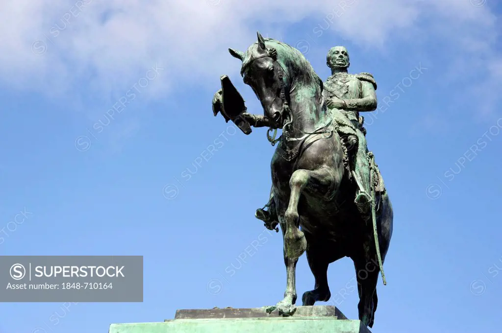 Equestrian statue of King William II, Koning Willem II, Den Haag, The Hague, Holland, Netherlands, Benelux, Europe