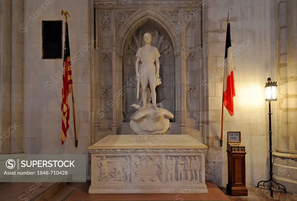 Statue of Marshal Foch, France, Washington National Cathedral or Cathedral Church of Saint Peter and Saint Paul in the diocese of Washington, Washingt...