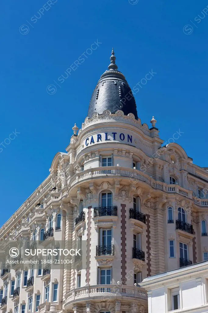 Carlton International, luxury hotel on La Croisette, Cannes, Côte dAzur, Southern France, France, Europe, PublicGround