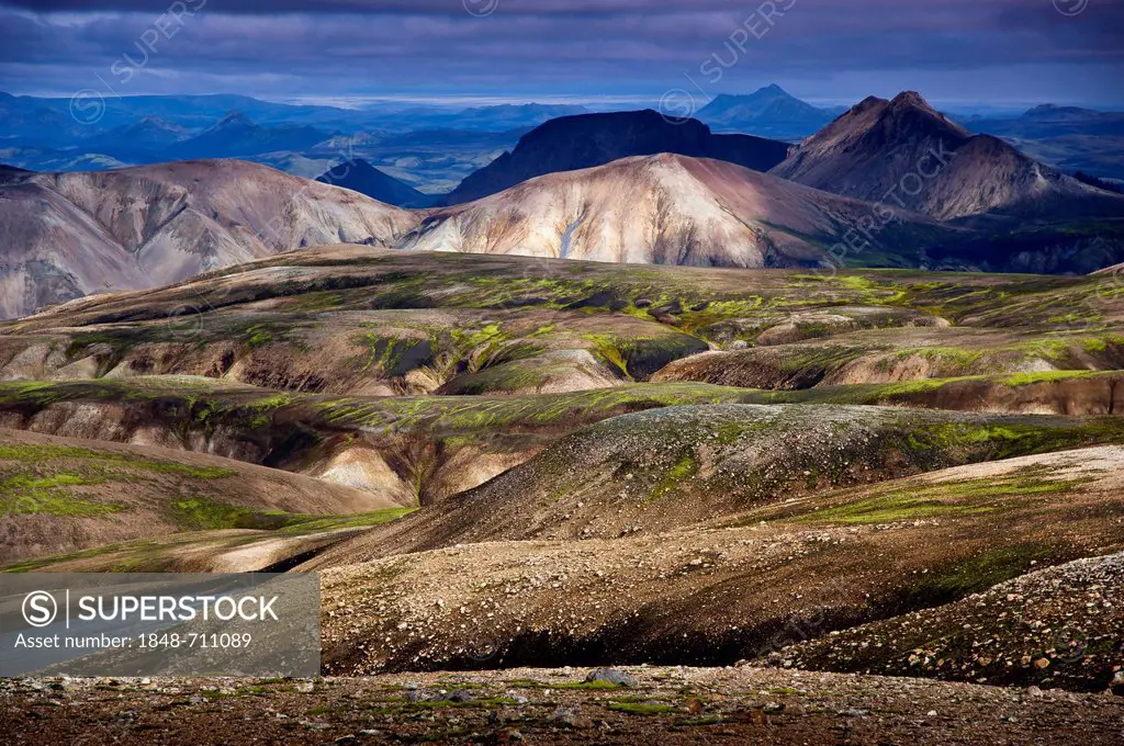 Rhyolite Mountains, Landmannalaugar, Fjallabak Nature Reserve, Highlands, Iceland, Europe
