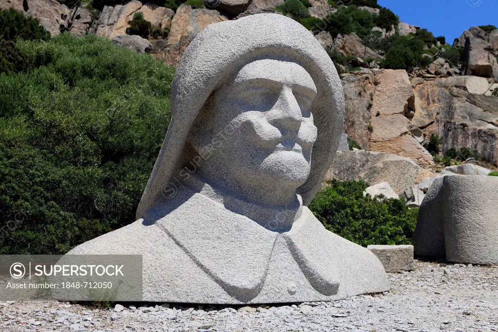 Bust in Parco Nazionale dell 'Archipelago di La Maddalena, La Maddalena Archipelago National Park, Sardinia, Italy, Europe