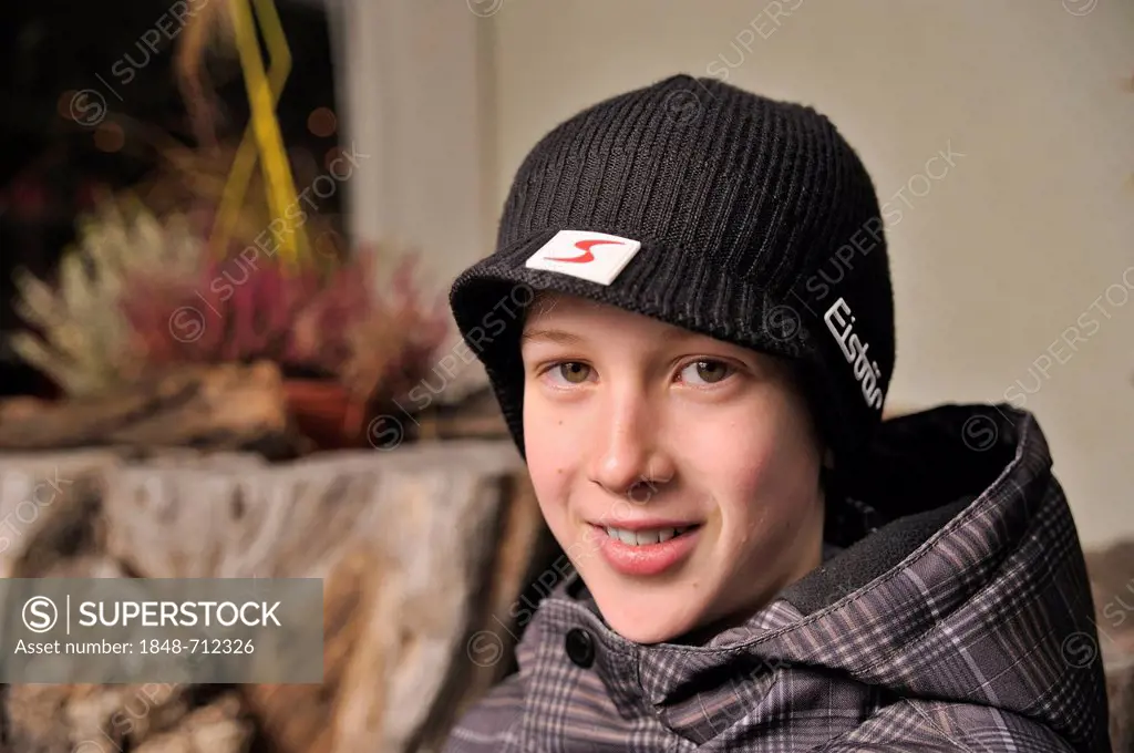 Boy, 12 or 13 years, portrait