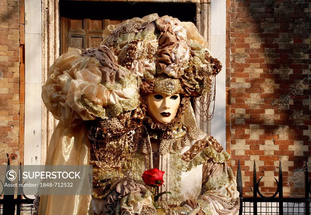 Mask wearer, Carnival in Venice, Italy, Europe