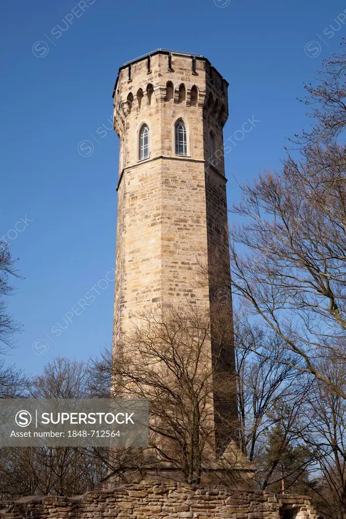 Vincketurm tower, lookout tower, Hohensyburg, Syburg, Dortmund, Ruhr region, North Rhine-Westphalia, Germany, Europe, PublicGround