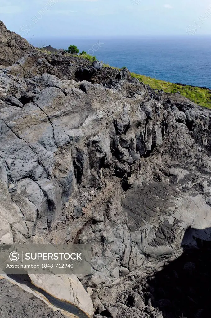 Lava rocks on the east coast, Fogo, Cape Verde, Africa