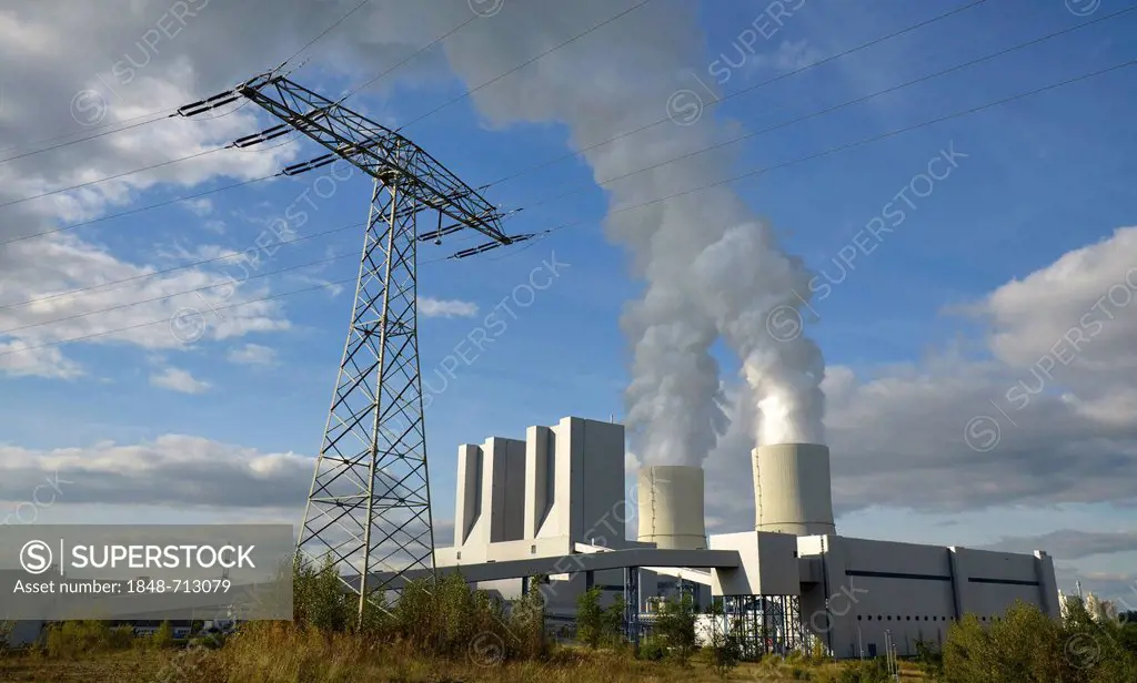 Lignite-fired power station at Lippendorf, Saxony, Germany, Europe