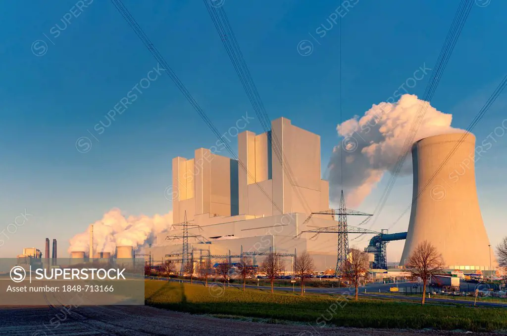 BOA Braunkohlekraftwerk Neurath, lignite-fired power plant, Grevenbroich, North Rhine-Westphalia, Germany, Europe