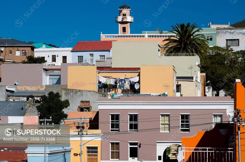 Colourful houses, Bo-Kaap district, Cape Town, Western Cape, South Africa, Africa