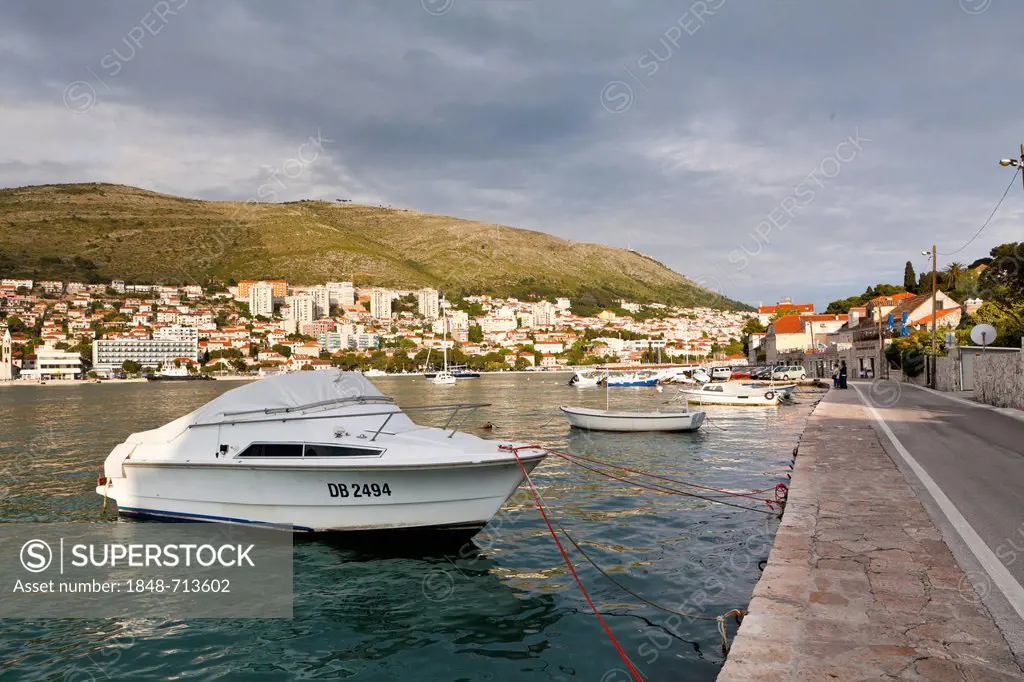 Sport boats in the port of Dubrovnik, Central Dalmatia, Dalmatia, Adriatic coast, Croatia, Europe, PublicGround