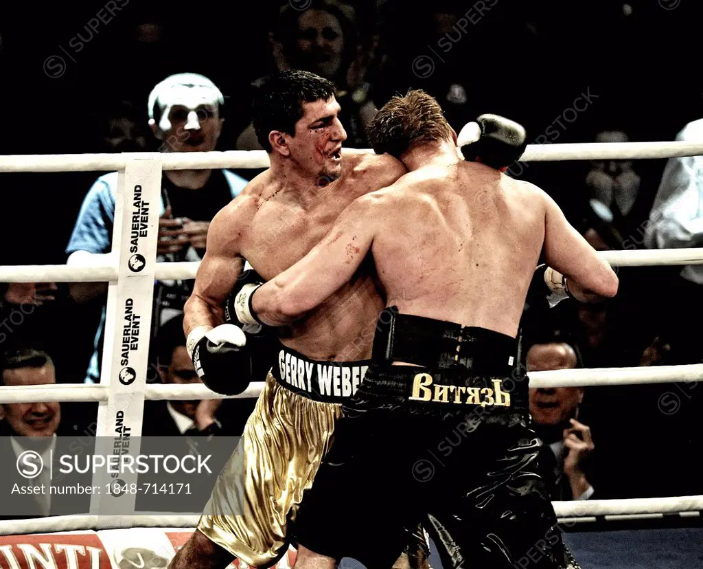 Boxing evening, heavyweight, The Battle of Stuttgart, Marco Huck, GER, vs. Alexander Vladimirovich Povetkin, RUS, Porsche Arena, Stuttgart, Baden-Wuer...