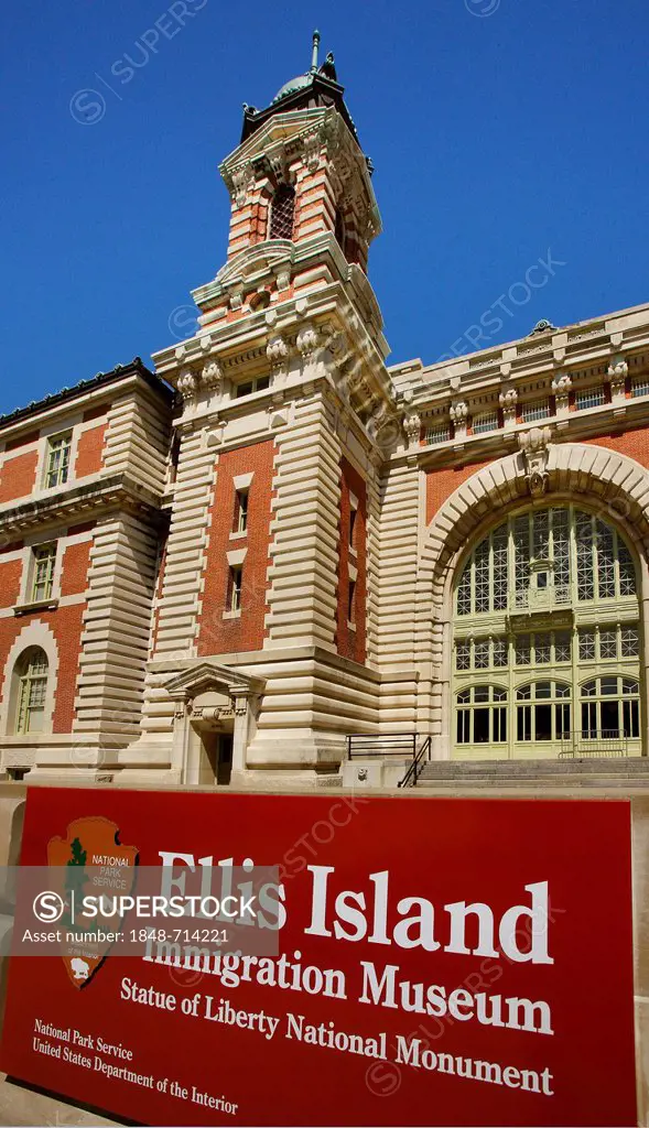 Entrance, Immigration Museum, Ellis Island, New York City, New York, United States, North America