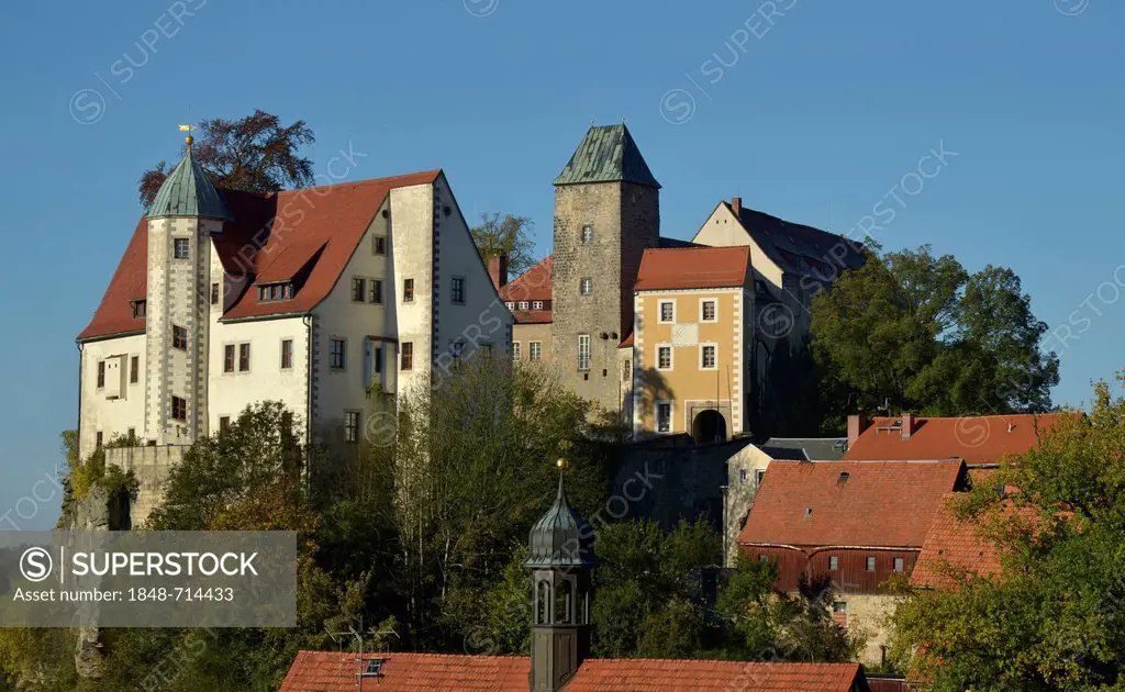 Hohnstein Castle, Saechsische Schweiz or Saxon Switzerland, Saxony, Germany, Europe
