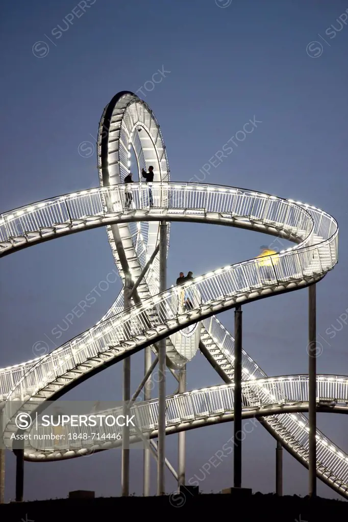 Tiger & Turtle - Magic Mountain, a walkable landmark sculpture in the shape of a roller coaster, by Heike Mutter and Ulrich Genth, on Heinrich-Hildebr...