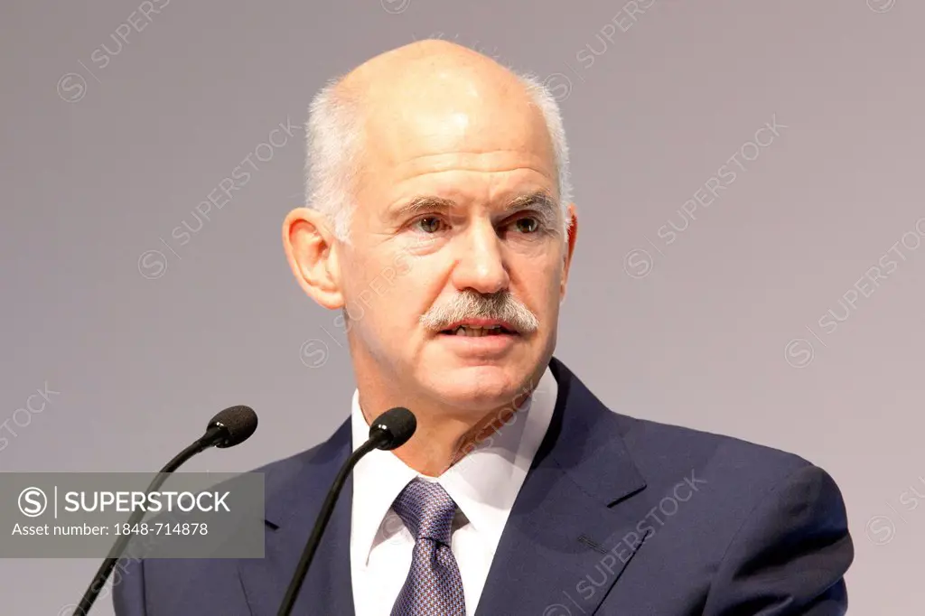 Giorgos Andrea Papandreou, Prime Minister of Greece, BDI day of German Industry, 27 September 2011 in Berlin, Germany, Europe