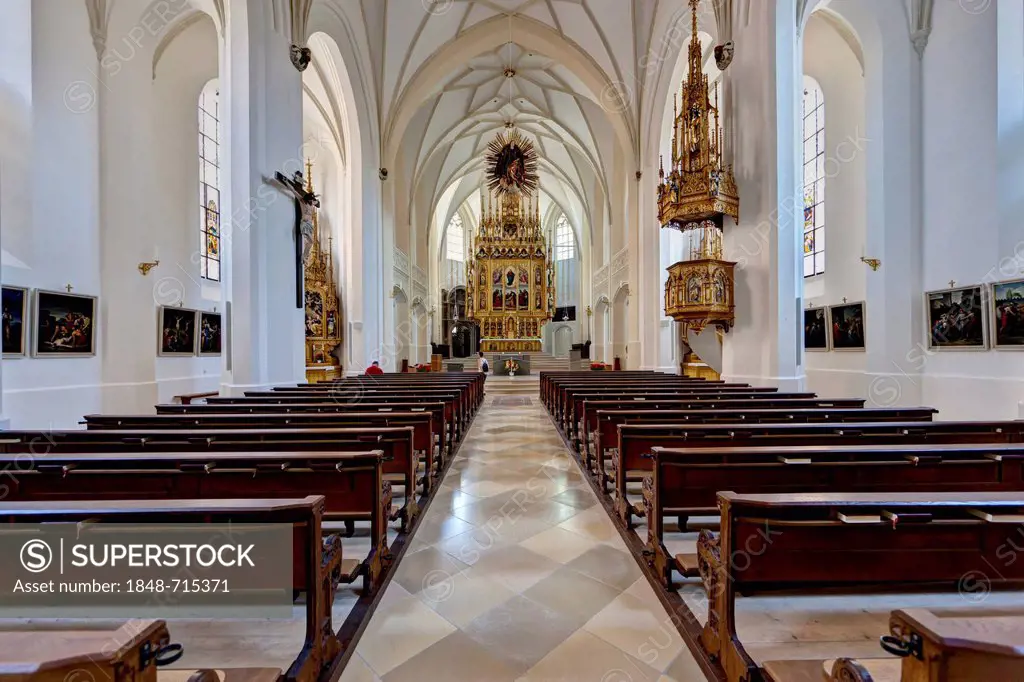Mariae Himmelfahrt parish church, Bad Toelz, Upper Bavaria, Bavaria, Germany, Europe