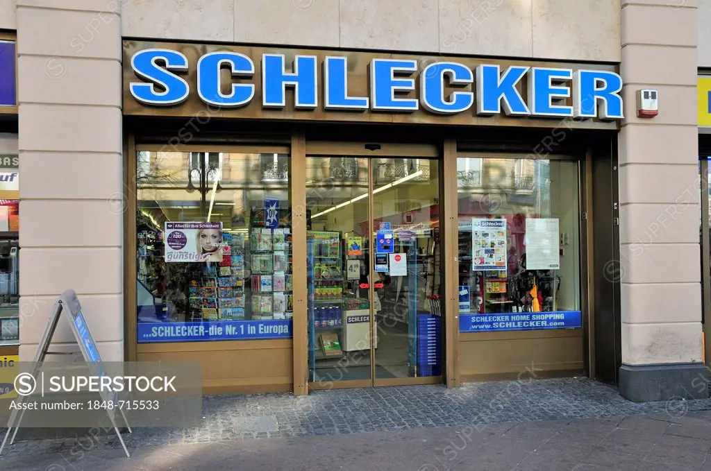 Branch store of the Schlecker drug store chain, Kaiserstrasse street, Frankfurt, Hesse, Germany, Europe, PublicGround