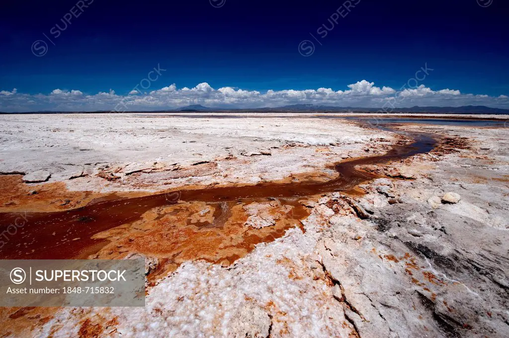 Sulfur spring, Salar de Uyuni salt lake, Uyuni, Bolivia, South America