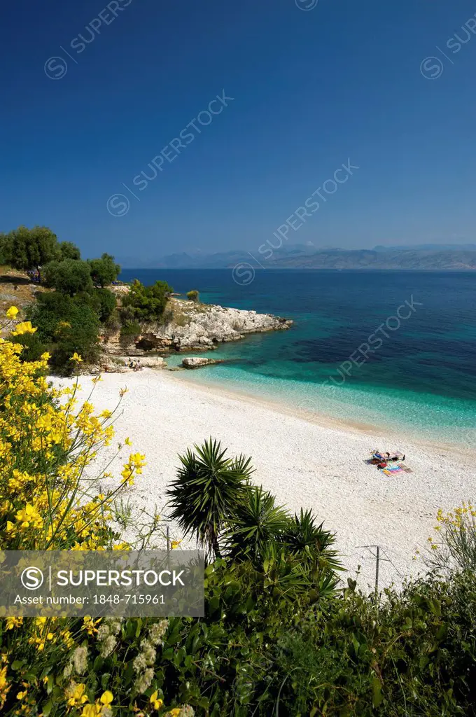 Beach of Kassiopi, Corfu, Ionian Islands, Greece, Europe