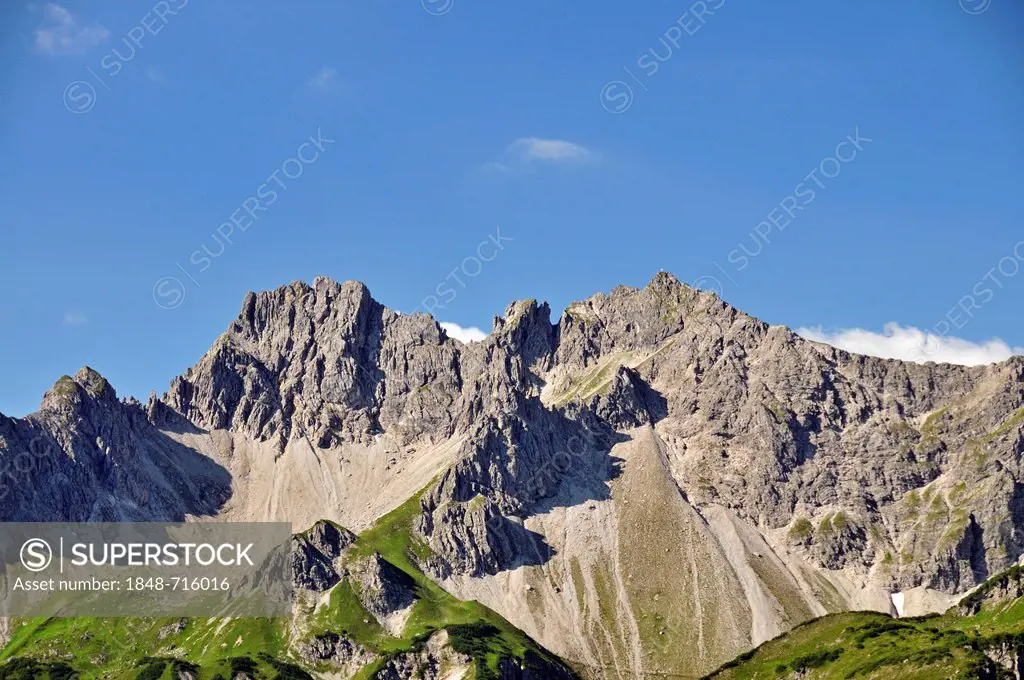 Hammerspitze mountain, Allgaeu Alps, Bavaria, Germany, Europe, PublicGround