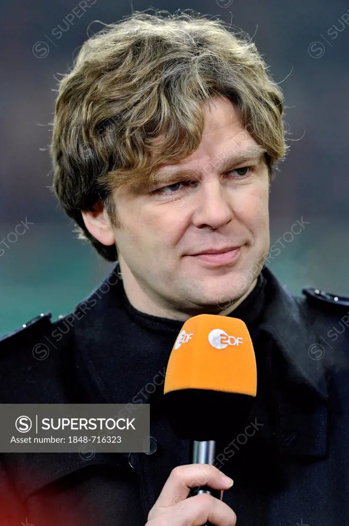 ZDF sports presenter Michael Steinbrecher, Mercedes-Benz Arena, Stuttgart, Baden-Wuerttemberg, Germany, Europe