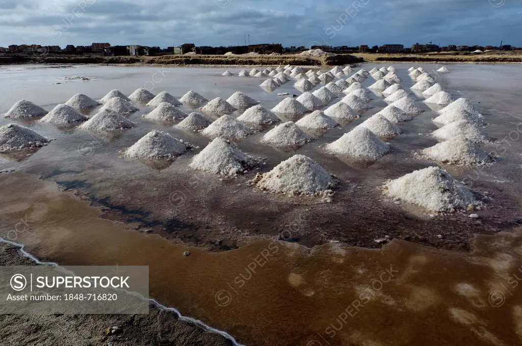Saltworks in Santa Maria, Sal, Cape Verde, Africa