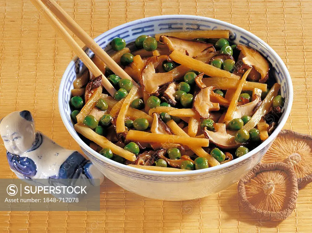 Peas with bamboo shoots, China