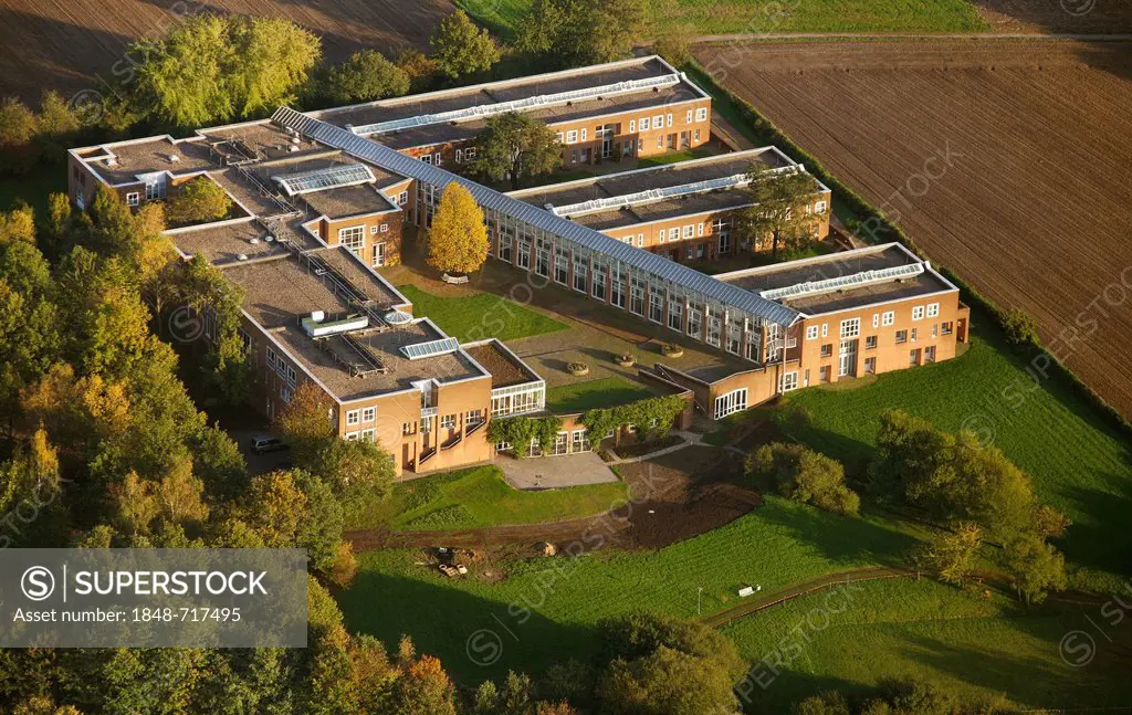 Aerial view, Justizakademie, further training academy, Recklinghausen, Ruhr Area, North Rhine-Westphalia, Germany, Europe