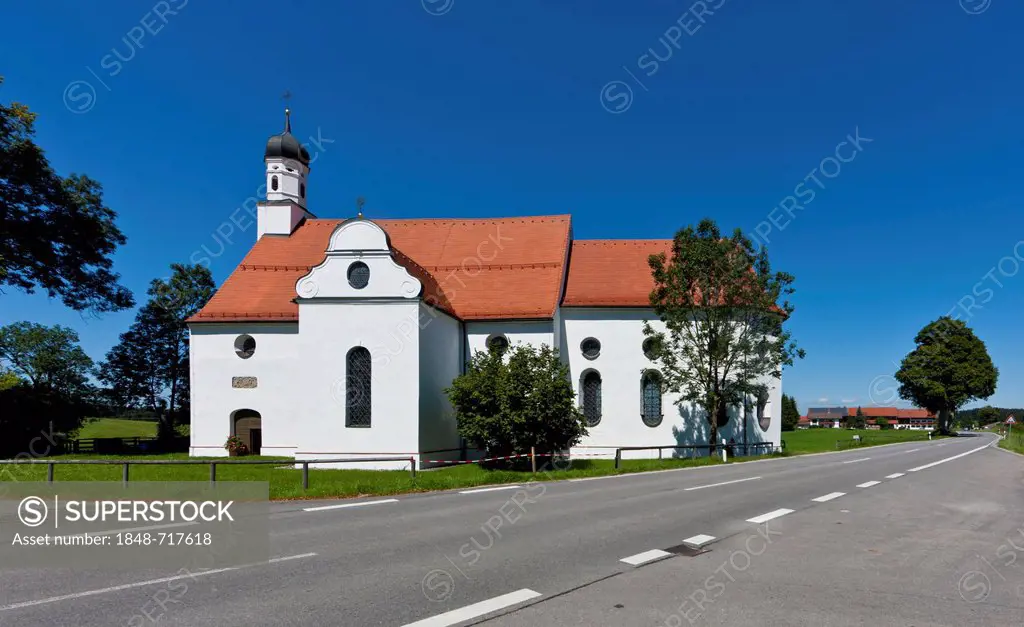 Pilgrimage Church of the Visitation, Ilgen, Steingaden, Upper Bavaria, Bavaria, Germany, Europe, PublicGround
