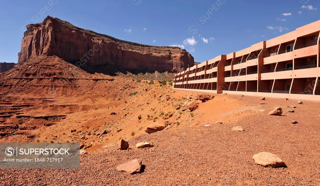 The View Hotel, the only hotel in Monument Valley, Navajo Tribal Park, Navajo Nation Reservation, Arizona, Utah, United States of America