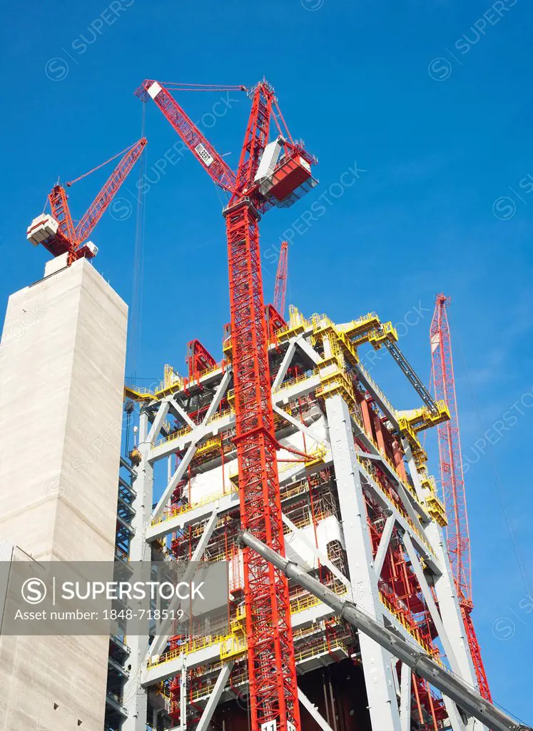 New construction of Block 9 of the GKM Mannheim Power Plant in Mannheim, Baden-Wuerttemberg, Deutschlsnd, Europe