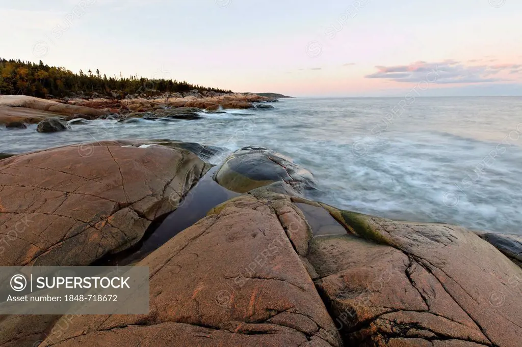 Cap Bon Desir, whale route, St. Lawrence Marine Park, Saguenay-Lac-Saint-Jean region, Quebec, Canada