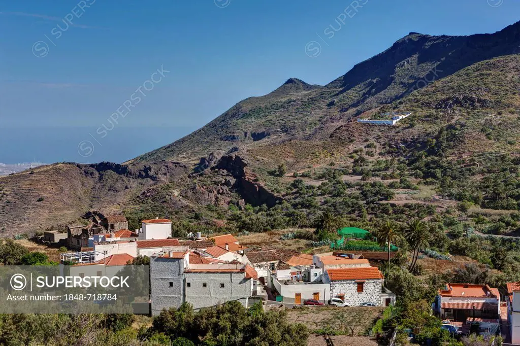 View of Temisas, Agueimes region, Gran Canaria, Canary Islands, Spain, Europe