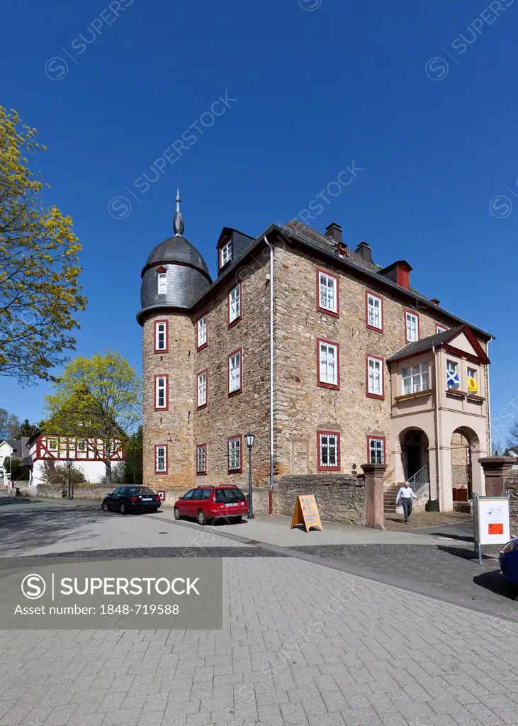 Schloss Werdorf Castle, Asslar, Lahn-Dill-Kreis district, Hesse, Germany, Europe, PublicGround