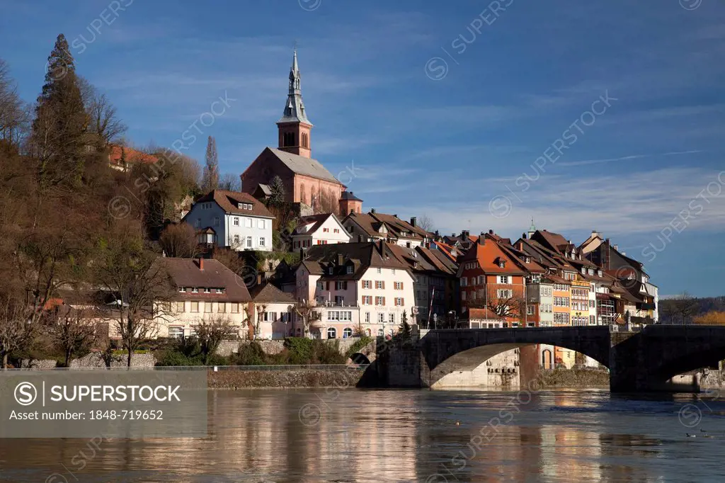 Laufenburg, Waldshut district, High Rhine, Black Forest, Baden-Wuerttemberg, Germany, Europe, PublicGround