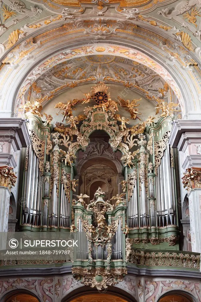 Organ, Collegiate Church, Herzogenburg Priory, monastery of the Augustinian Canons, Herzogenburg, Mostviertel, Must Quarter, Lower Austria, Austria, E...