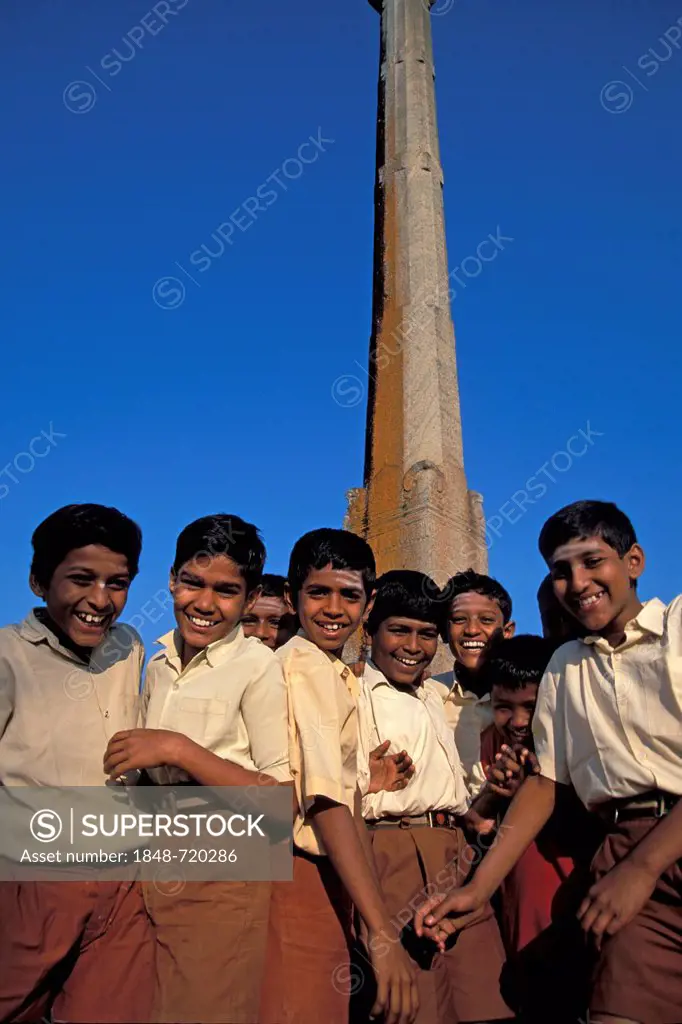 School boys, Belur, Karnataka, South India, India, Asia