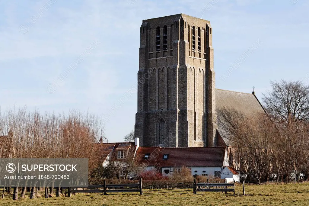 Polder village of Ooostkerke-Damme, West Flanders, Belgium, Europe