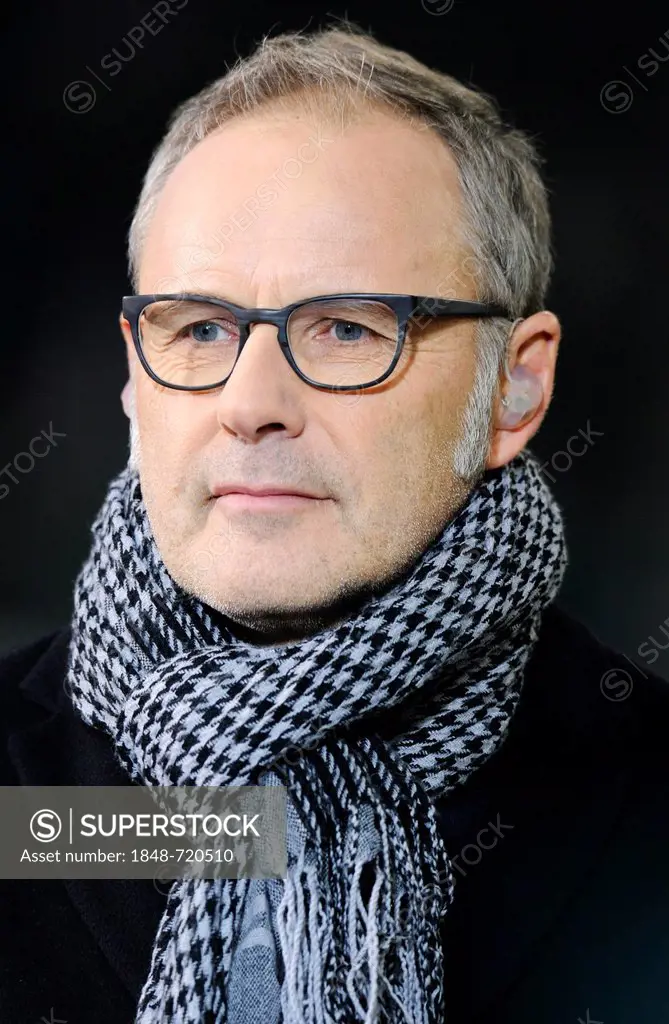 ARD presenter Reinhold Beckmann, portrait, VfL Borussia Moenchengladbach - FC Bavaria Munich, 3:1, Borussia Park, Monchengladbach, North Rhine-Westpha...