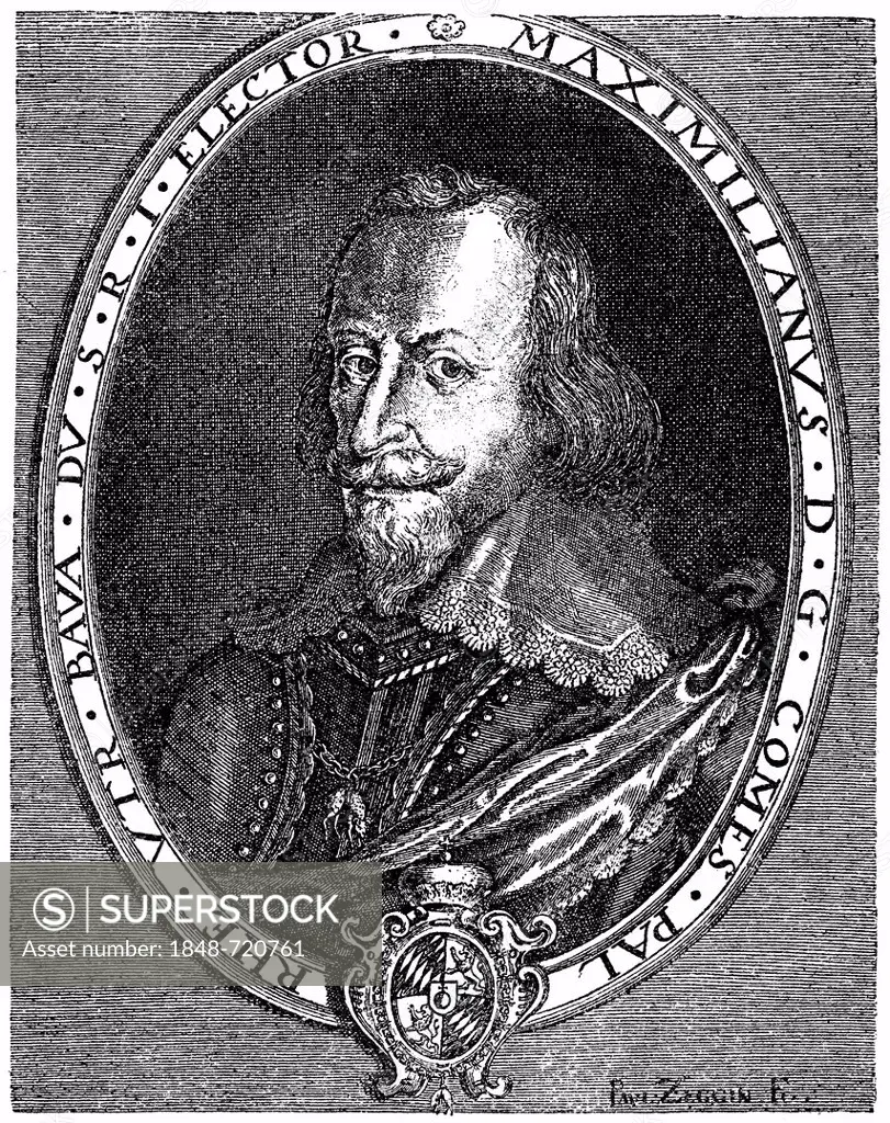 Maximilian I, 1573 - 1651, Duke of Bavaria and Elector of the Holy Roman Empire, historical portrait