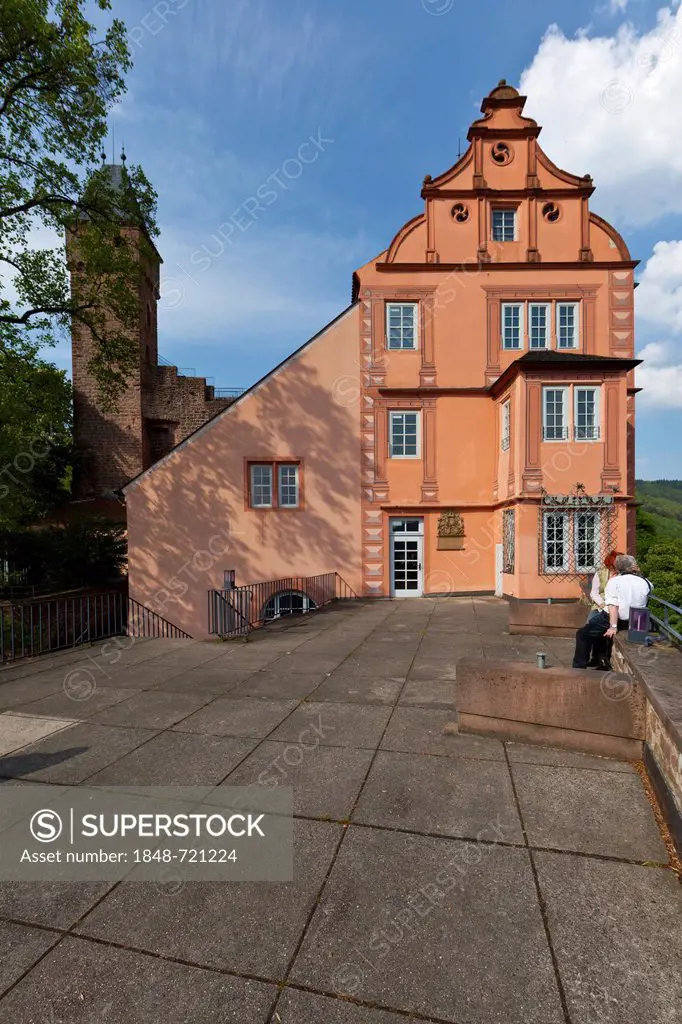 Hirschhorn Castle, Hirschhorn, Neckartal-Odenwald Nature Reserve, Hesse, Germany, Europe