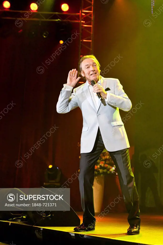 Czech pop singer Karel Gott performing live at the Schlager Nacht 2012, pop song night, in Lucerne, Switzerland, Europe