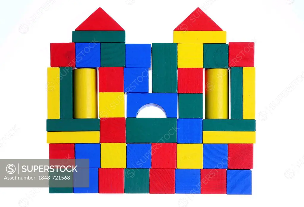 Many houses made of toy blocks, symbolic image living for in the city