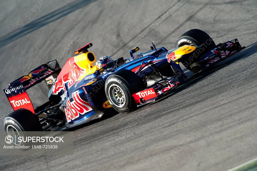 Sebastian Vettel, GER, Red Bull Racing-Renault RB8, Formula 1 testing sessions, February 2012, Barcelona, Spain, Europe