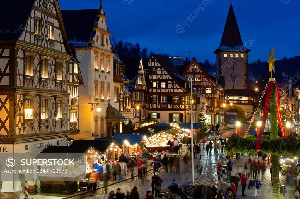 Christmas market, Gengenbach, Baden-Wuerttemberg, Germany, Europe