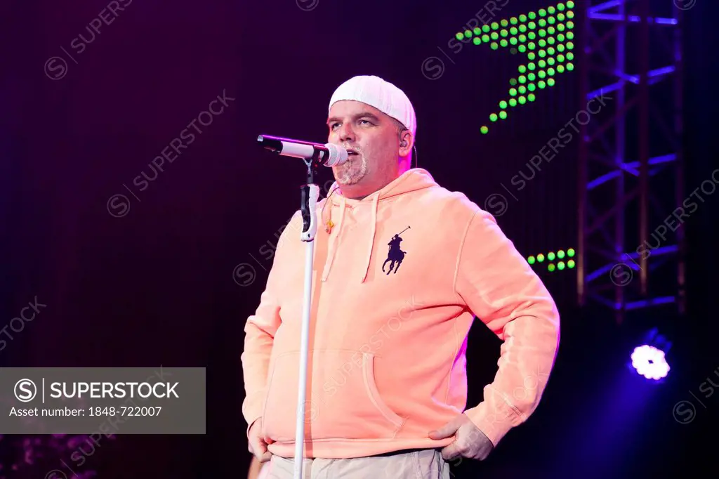 The Austrian pop singer Gerhard Friedle, also known as DJ Oetzi performing live at the Schlager Nacht 2012, pop music event in Lucerne, Switzerland, E...